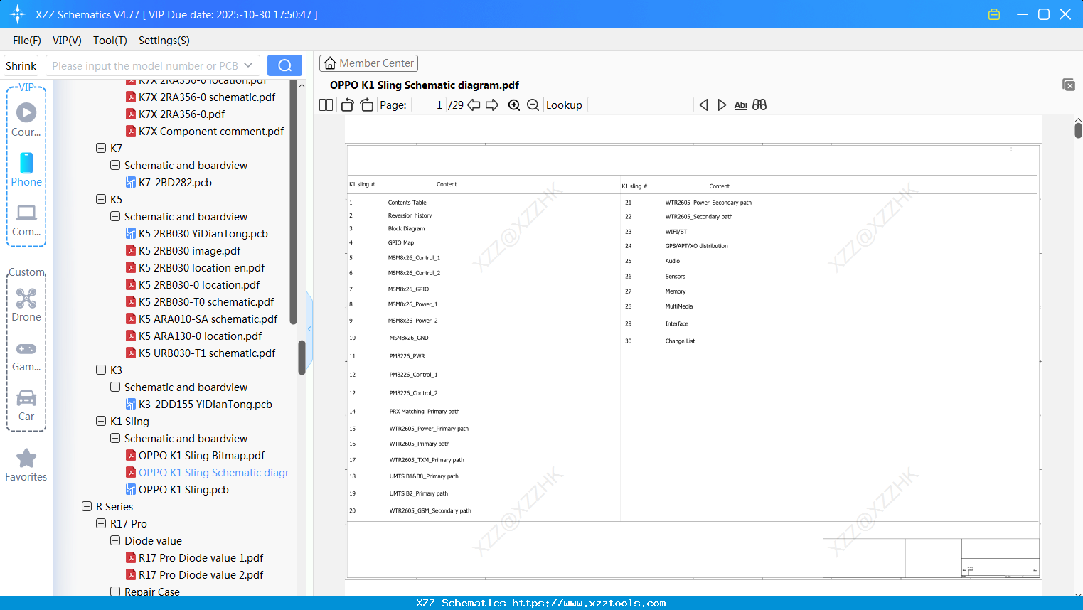 OPPO K1 Sling Schematic Diagram